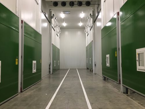 Puerta corredera vertical - KHG-1810 - Salco Industrial Doors - de aluminio / de aluminio anodizado / de caucho