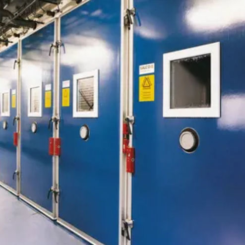 Puerta con bisagra - KDG-1010 - Salco Industrial Doors - de aluminio / de aluminio anodizado / de caucho