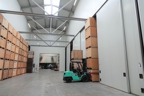 Puerta enrollable - PKD-100S - Salco Industrial Doors - de acero / de caucho / para interior