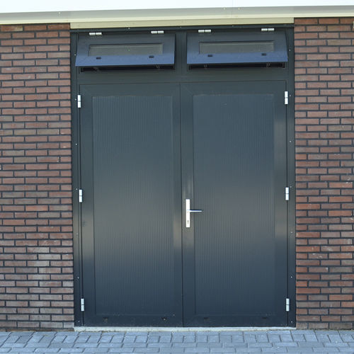 Puerta giratoria - DD(S)-1751 - Salco Industrial Doors - de acero / de aluminio / acristalados