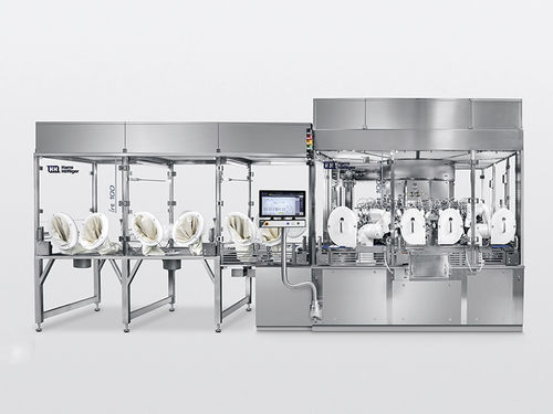 Llenadora-operculadora automática - LRT-A - HOEFLIGER - de bolsas / de líquidos / para productos farmacéuticos