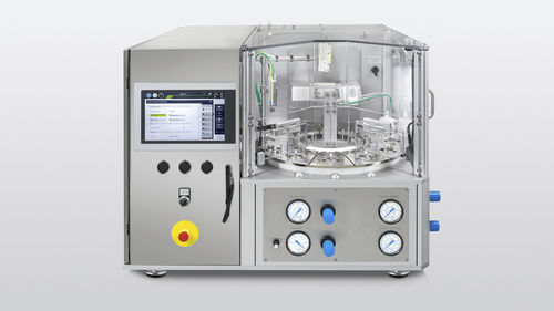 Alimentador dosificador de tambor - HOEFLIGER - de polvo / para productos farmacéuticos / semiautomático