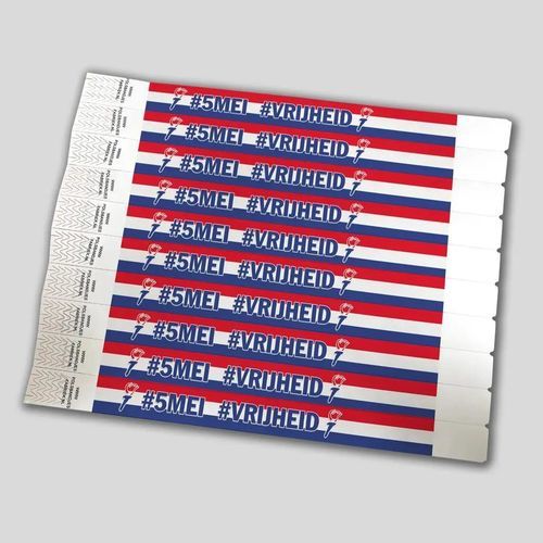 Pulsera de seguridad Tyvek® - Liberation Day - VanDerEng B.V.