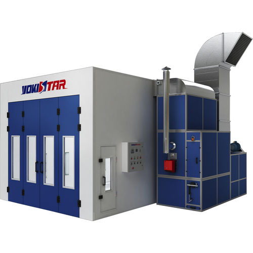 Cabina de pintura cerrada - Guangzhou YOKISTAR Co., Ltd. - para vehículos / con filtro seco / a medida