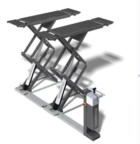 Puente elevador de doble tijera - JUMBO 3500 HF X-TEND - Otto Nussbaum GmbH & Co. KG - 3,5 toneladas / hidráulico / para coche