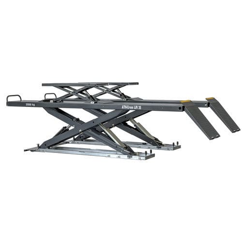 Puente elevador de tijera - ATH-Cross Lift 35 OG - ATH-Heinl GmbH & Co. KG - 3,5 toneladas / electrohidráulico / para coche