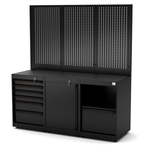 Banco de trabajo de metal - WB-C184P - RO & Co. S.p.A. Keen Space - con 6 cajones / modular