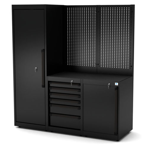 Banco de trabajo de metal - WB-C182P - RO & Co. S.p.A. Keen Space - para taller / con 6 cajones / con puerta
