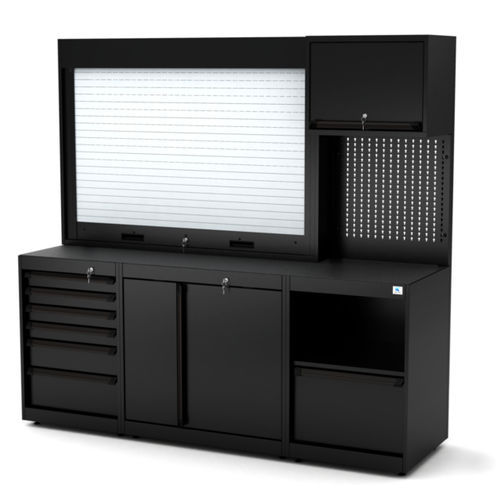 Banco de trabajo de metal - WB-C212P - RO & Co. S.p.A. Keen Space - para taller / con 6 cajones / con panel portaherramientas