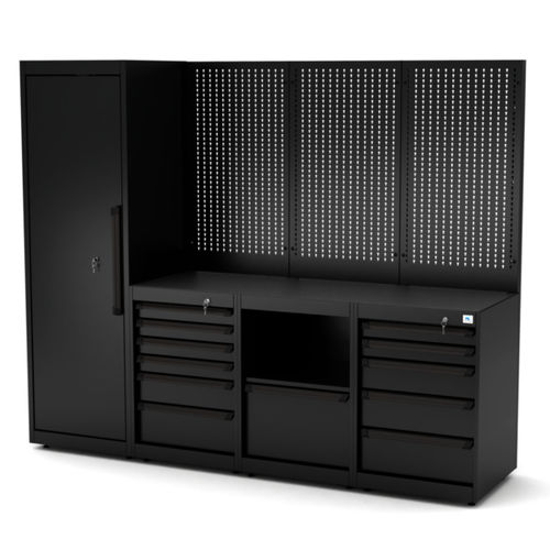 Banco de trabajo de metal - WB-C243P - RO & Co. S.p.A. Keen Space - con 6 cajones / con 5 cajones / con puerta