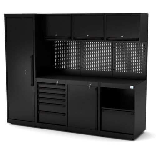 Banco de trabajo de metal - WB-C241P - RO & Co. S.p.A. Keen Space - para taller / con 6 cajones / con panel portaherramientas