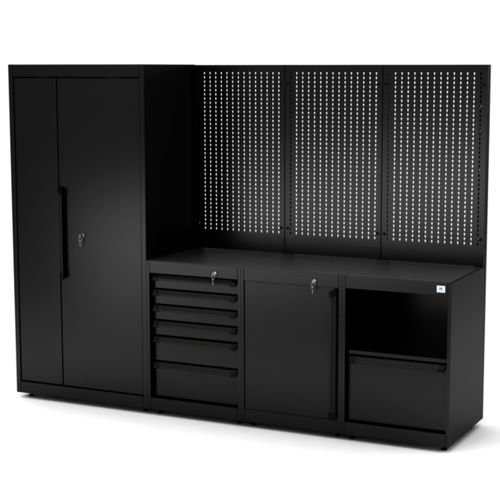 Banco de trabajo de metal - WB-C273P - RO & Co. S.p.A. Keen Space - para taller / con 6 cajones / con puertas dobles