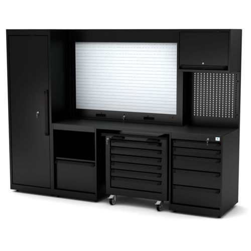 Banco de trabajo de metal - WB-C272P - RO & Co. S.p.A. Keen Space - para taller / con 5 cajones / con panel portaherramientas