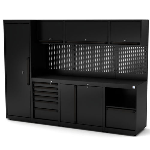 Banco de trabajo de metal - WB-C271P - RO & Co. S.p.A. Keen Space - para taller / con 6 cajones / con panel portaherramientas