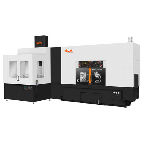 Centro de torneado CNC - DUAL TURN 200 - Mazak - 2 ejes / de 2 husillos / de doble torreta