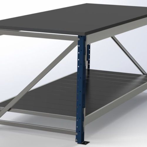 Banco de trabajo de metal - Mobilfer S.R.L. - con tablas