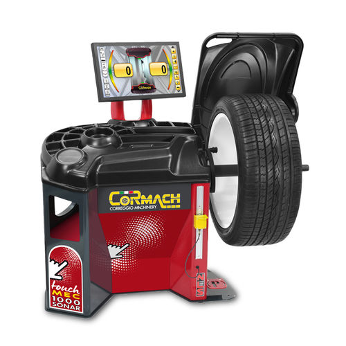 Equilibradora de ruedas para coche - TOUCH MEC 1000-P RLC SONAR - Cormach S.r.l. Correggio Machinery - automática