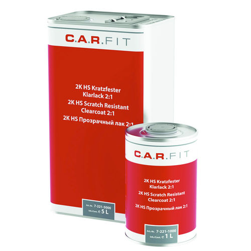 Barniz bicomponente - 7-322-2501 - August Handel GmbH - CARFIT - de fibra acrílica / a base de agua / de alta resistencia química