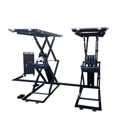 Puente elevador de tijera - 9815 - KROFtools Professional Tools - 3 toneladas / hidráulico / eléctrico