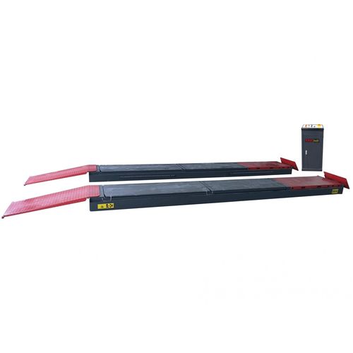 Puente elevador de doble tijera - 9832 - KROFtools Professional Tools - 3,5 toneladas / hidráulico / electrohidráulico