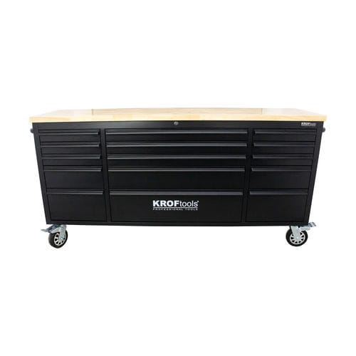 Banco de trabajo móvil - 8672 - KROFtools Professional Tools - de madera / con múltiples cajones