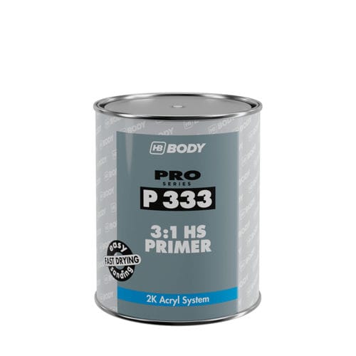 Imprimación de fibra acrílica - P333 - HB BODY S.A. - para aplicaciones automóviles / gris / negra