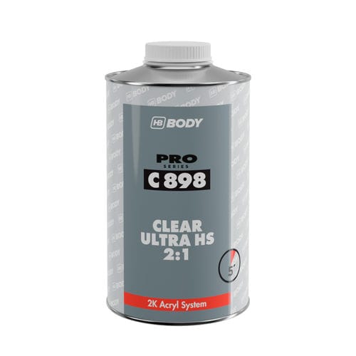 Barniz de fibra acrílica - C 898 - HB BODY S.A. - para aplicaciones automóviles / transparente