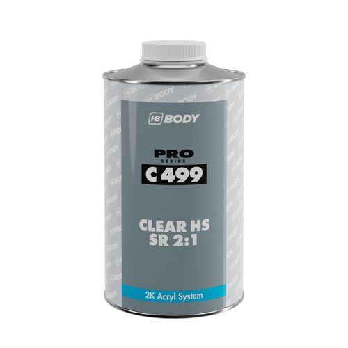 Barniz de fibra acrílica - C499 - HB BODY S.A. - para aplicaciones automóviles / transparente
