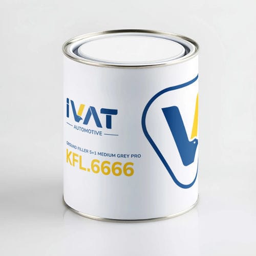 Imprimación de acabado - GROUND FILLER 5+1 MEDIUM PRO - IVAT Coatings Srl - bicomponente / de fibra acrílica / para plástico