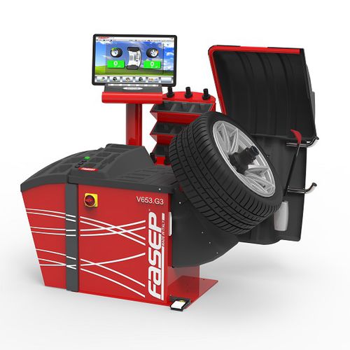 Equilibradora de ruedas para coche - V653 Revolution - FASEP 2000 SRL - para camiones / automática