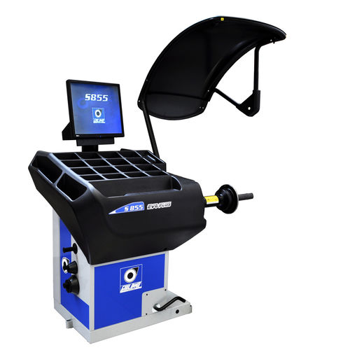 Equilibradora de ruedas para coche - S 855 EVO Plus - GIULIANO INDUSTRIAL S.p.A. - automática / con pantalla táctil