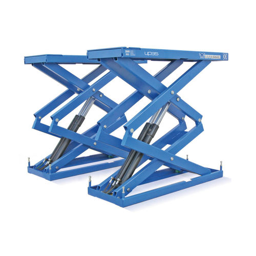 Puente elevador de doble tijera - Aladdin UP35 - HTC srl - 3,5 toneladas / electrohidráulico / para coche