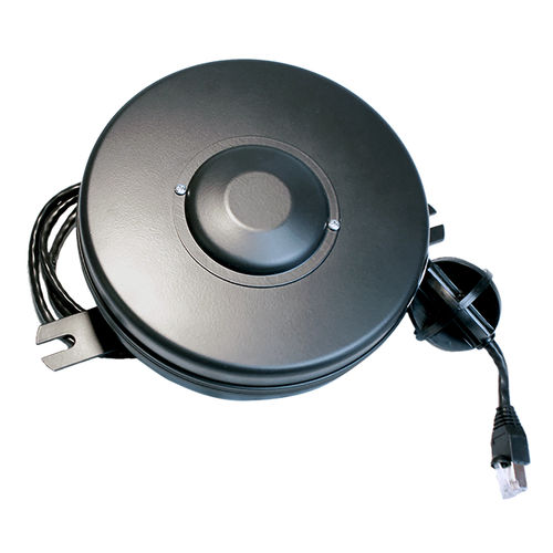 Enrollador de cables - CAT5-15-S - Stage ninja - retráctil / fijo / de acero