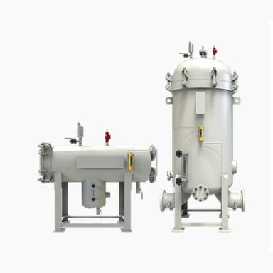 Cárter de filtro coalescente - VCS, HCS series - Facet International - para líquido / de acero al carbono