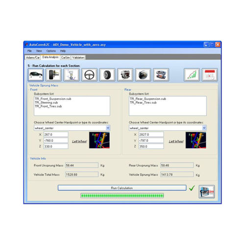 Software de supervisión - AutoConv A2C - AMET Srl - de simulación dinámica / para aplicaciones automovilísticas