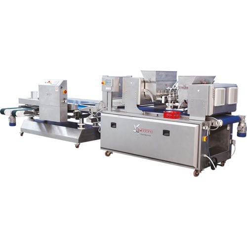 Línea de producción de galletas extruidas con extrusora - MULTILINE 600 - Sandore Srl - con horno de túnel / multicabezal