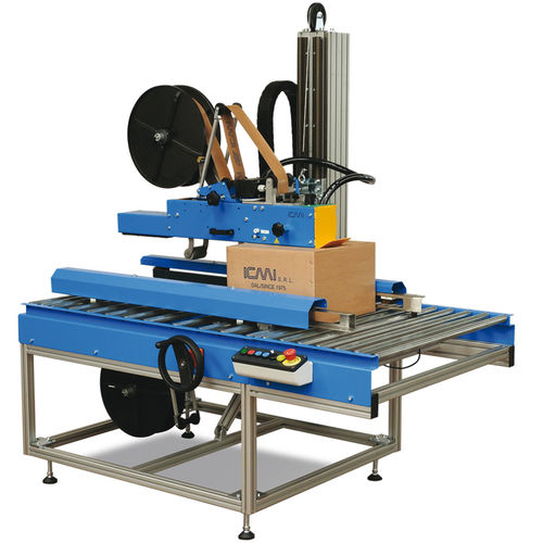 Precintadora de cajas de cartón varias solapas - CG 25 - ICMI Srl - cinta adhesiva / semiautomática / papel engomado