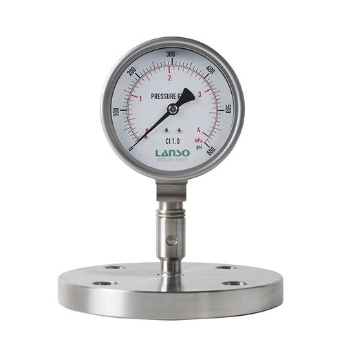 Manómetro diferencial - B32.ST+DS27 - Lanso Instruments Inc - de doble escala / de esfera / con brida