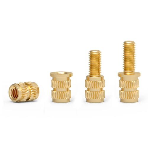 Inserto moleteado - HL series - Shenzhen In-saiL Precision Parts Co.,Ltd - roscado / a presión / de latón