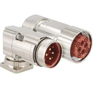 Conector de alimentación eléctrica - IC AUTOMATION - recto / acodado / circular