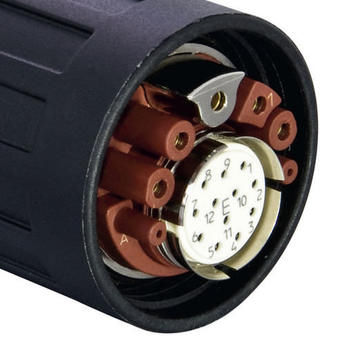 Conector híbrido - IC AUTOMATION - recto / de bloqueo / M23