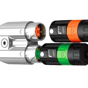 Conector de alimentación eléctrica - IC AUTOMATION - recto / de extensión-retracción / para sensor