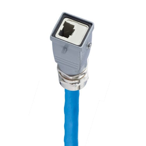 Conector eléctrico de extensión-retracción - IC AUTOMATION - RJ45 / de metal / de plástico