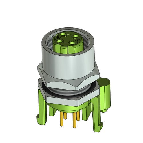 Conector eléctrico circular - IC AUTOMATION - de engaste / de soldar / M8