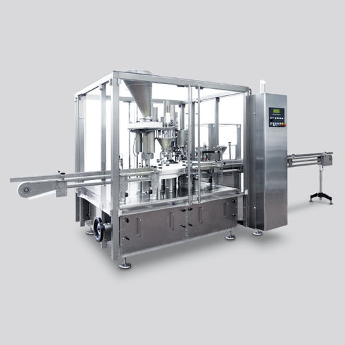 Llenadora encapsuladora intermitente - DA - CAM - automática / para productos farmacéuticos / de frasco