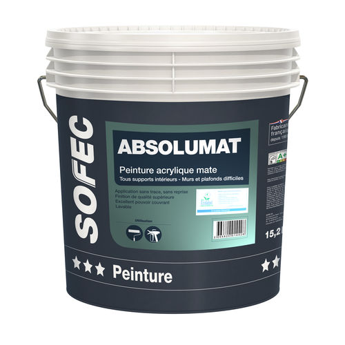 Pintura de acabado - Absolumat - Sofec - líquida / de fibra acrílica / para la construcción