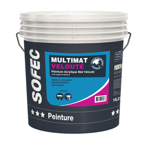 Pintura de acabado - Multimat Velouté - Sofec - líquida / de fibra acrílica / para la construcción