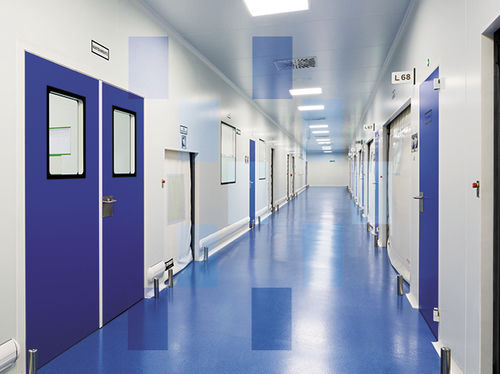 Puerta con bisagra - CR 60 series - ALBIAN GROUP - para sala blanca / rápida / de alta resistencia