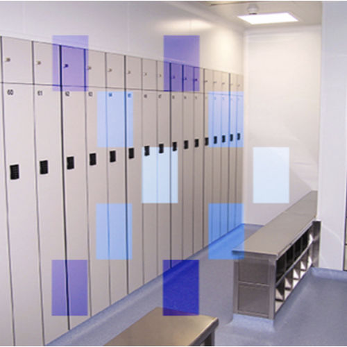 Taquilla para sala blanca - ALBIAN GROUP - de resina fenólica / antibacterias / ignífuga