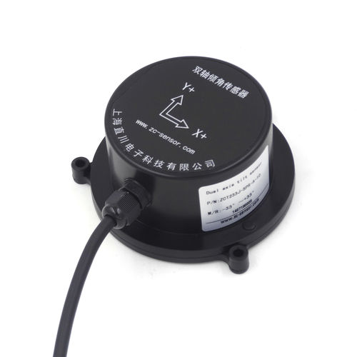 Inclinómetro dos ejes - ZCT233J-SPS-A-10 - Shanghai Zhichuan Electronic Tech Co., Ltd - salida de corriente / IP67 / para medición de ángulo